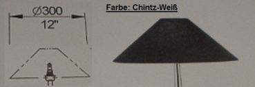Neuhaus Design Schirm Kegelform flach D300mm Chintz-Weiß